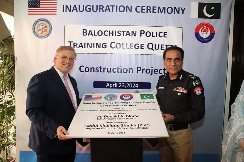 US Envoy Inaugurates Police Training College In Balochistan 49444