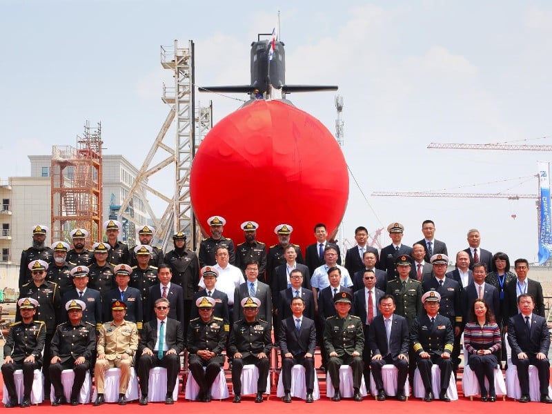 Launching Ceremony Of Hangorclass Submarine Held In China 49593