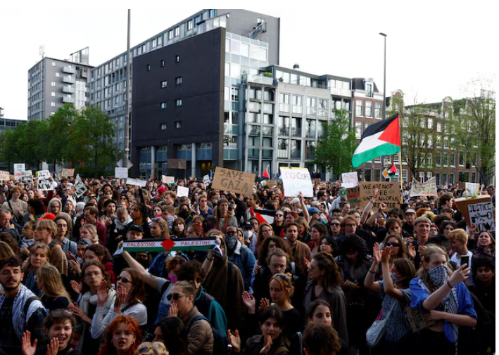 ProPalestinian Protesters Occupy Amsterdam University Overnight Local Media Report 50157