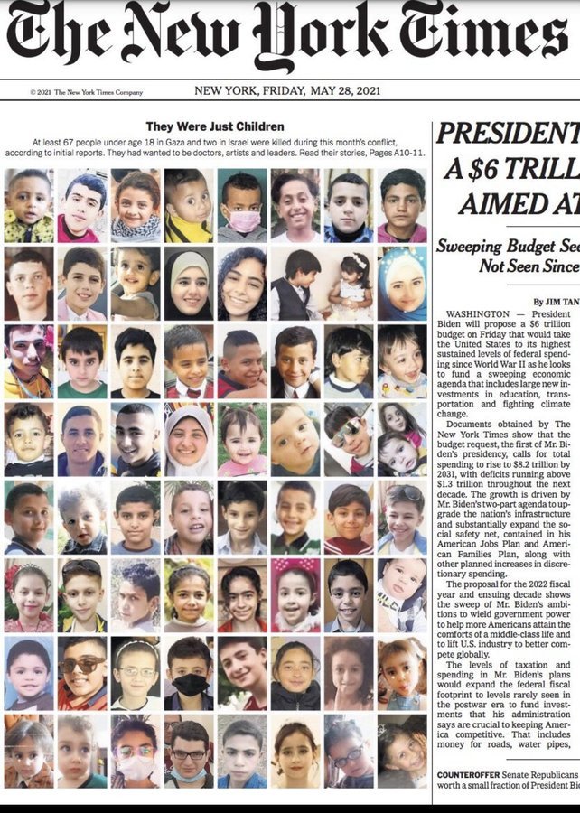 Netizens Surprised At NYTs Article On Children Killed In Gaza 799