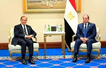 PM Shehbaz Meets Egyptian President On Sidelines Of ArabIslamic Summit 73480