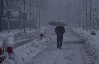 Winter Rain Snowfall Bring Down Temperature 74819