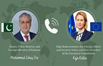 Deputy PM Ishaq Dar Hold Talks On Regional Tensions With EUs High Representative 76011