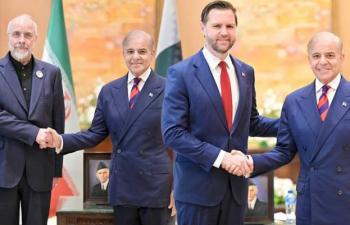 PM Shehbaz Meets Iran US Delegations As Peace Talks Commence In Islamabad 76199