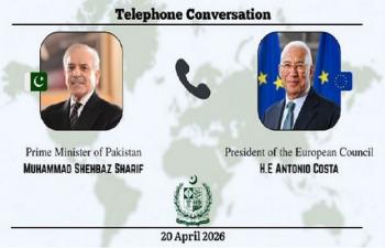 PM Shehbaz President European Council Discuss Middle East Situation 76306
