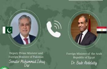 Dar Holds Key Talks With Egyptian FM On Middle East Situation 76363