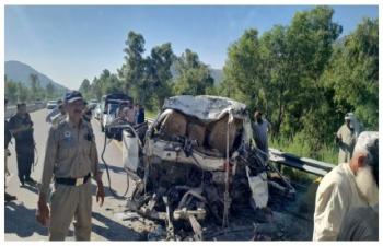 At Least 18 Killed As Passenger Coach Hits Parked Bus On Swat Motorway 76523